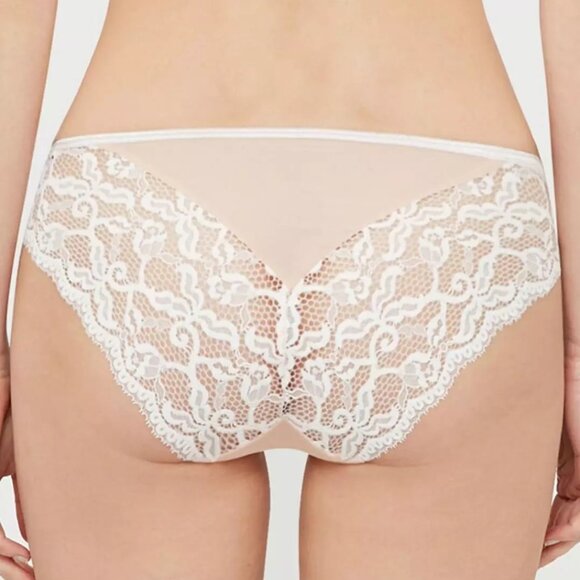 Lou Belle De Lou Sheer Lace Brief in White Size Small NWT - Picture 3 of 6